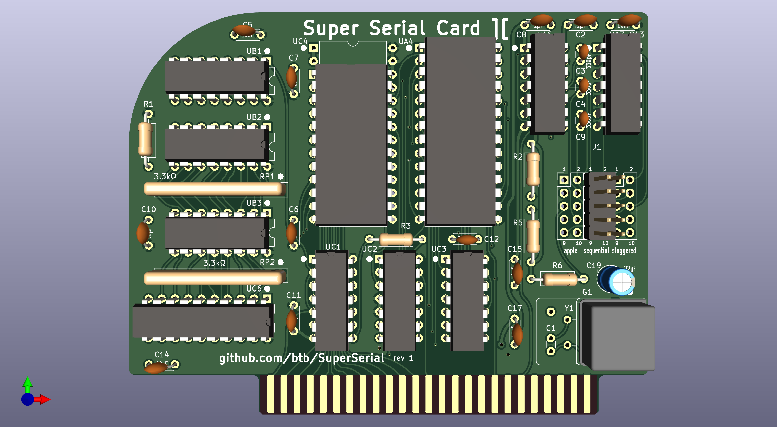 rendering of the front of the board